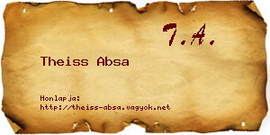 Theiss Absa névjegykártya